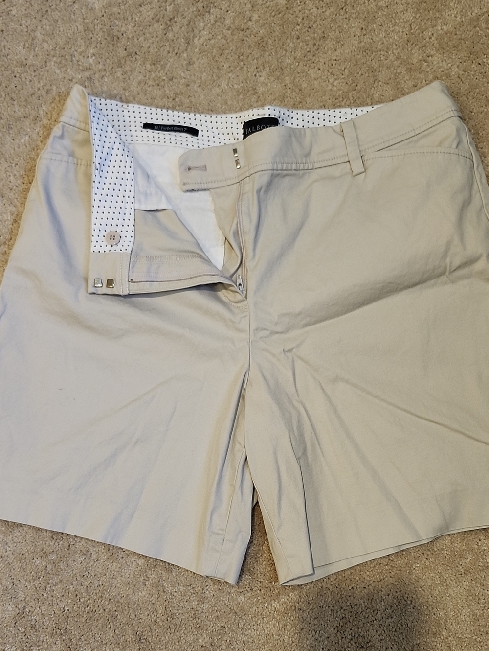 Talbots Light Beige Chino Shorts